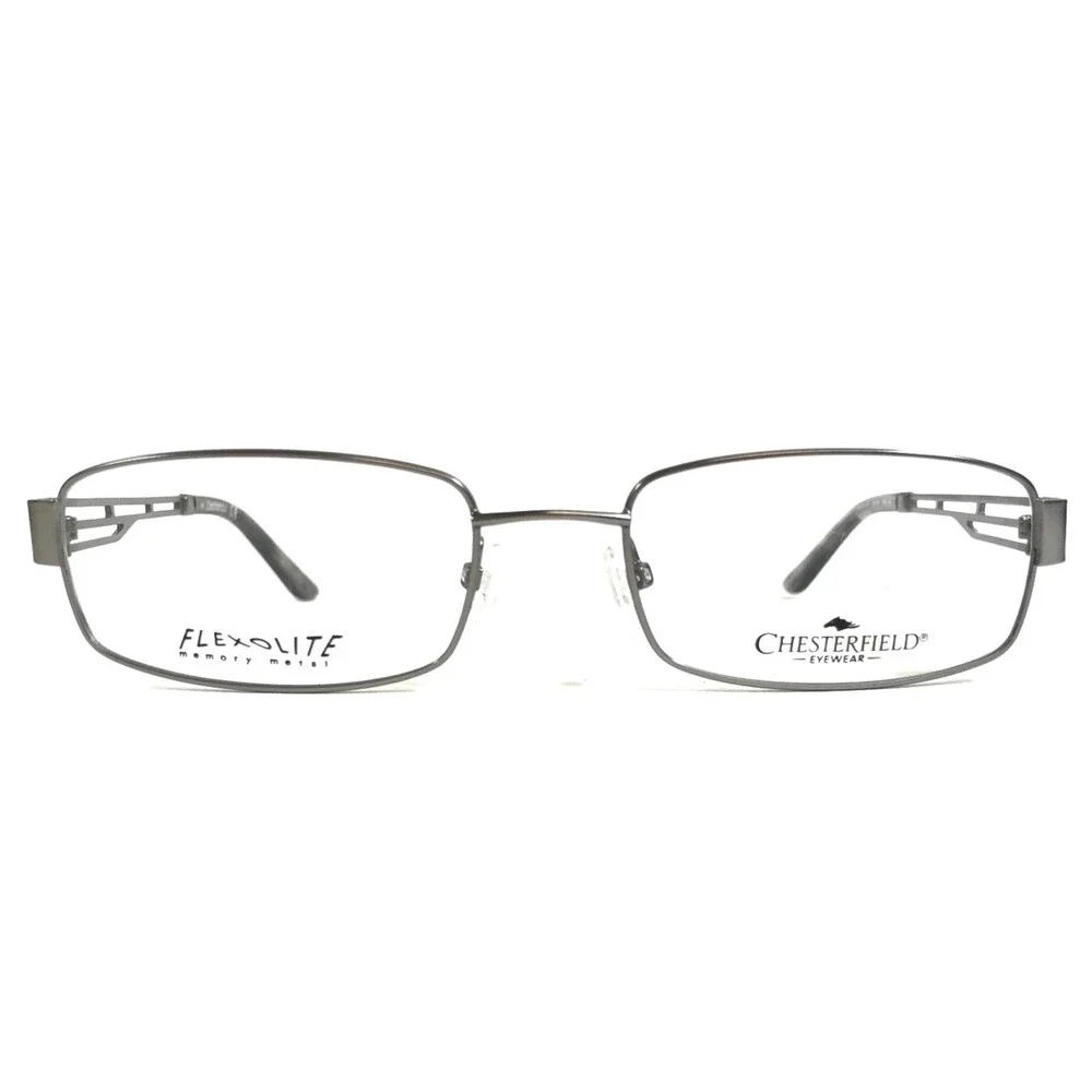 Chesterfield Eyeglasses Frames CH851 0FK5 Gray Rectangle Wire Rim 52-18-140